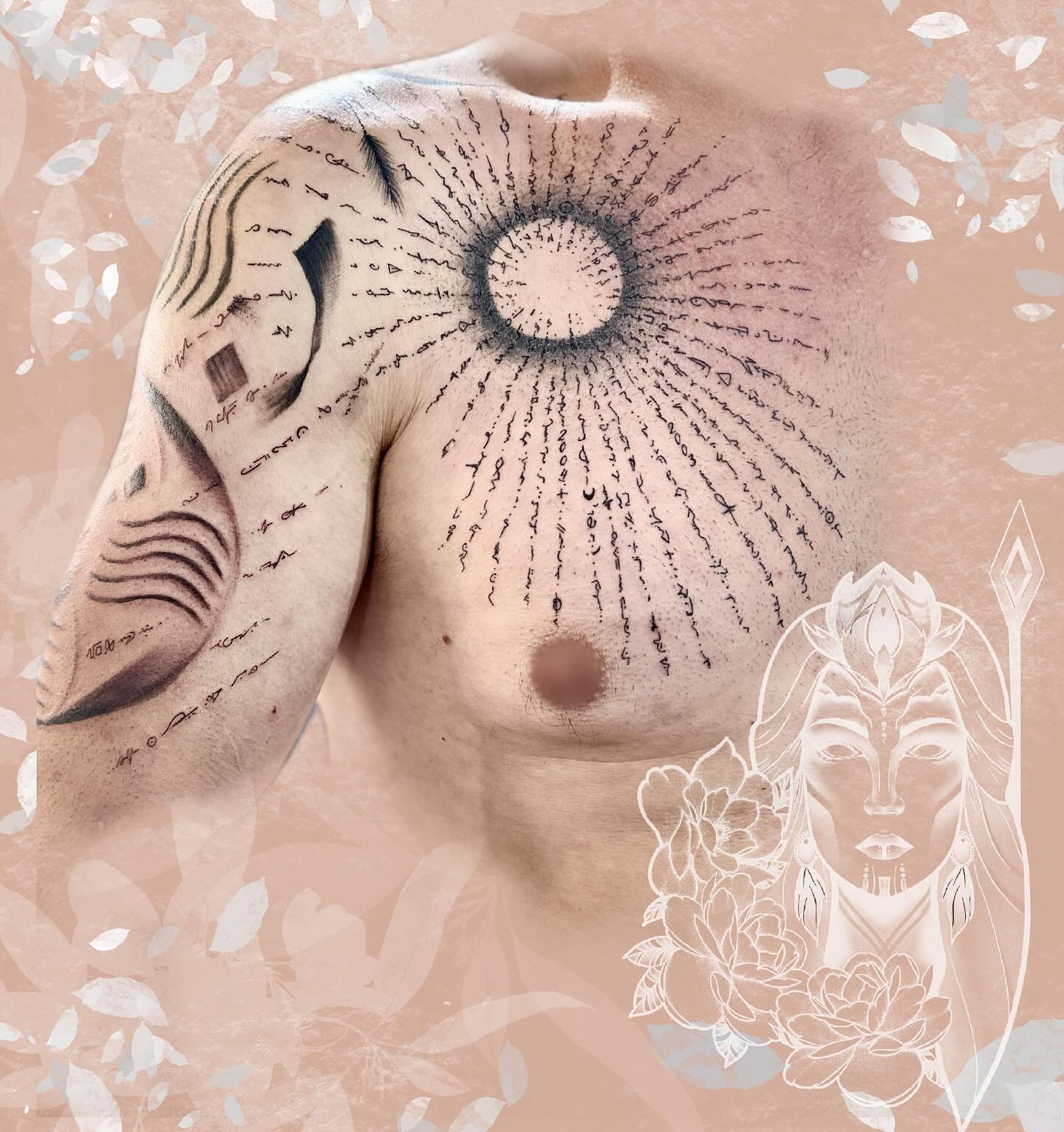 tatouage d'un soleil– Inkaat